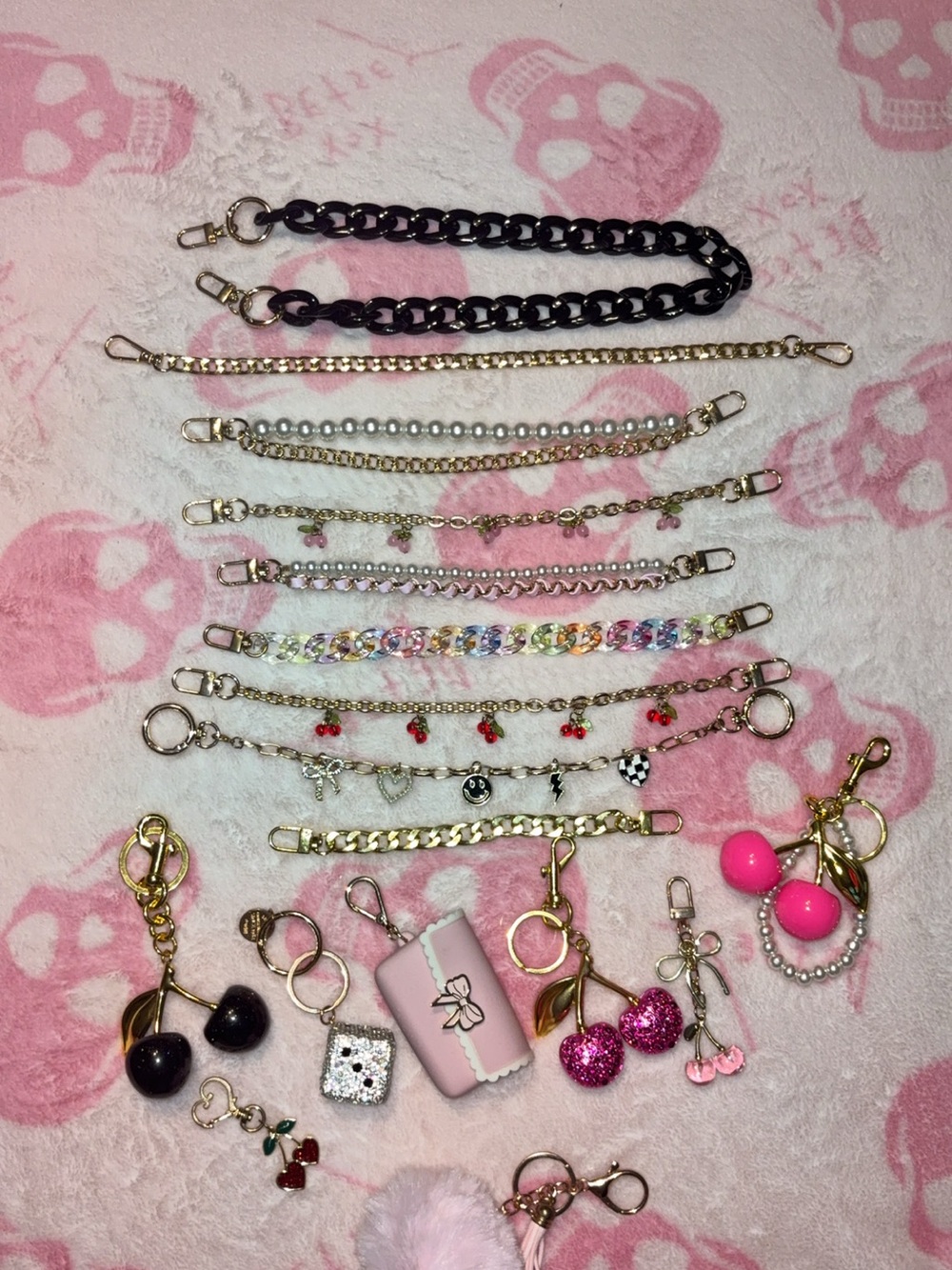 Gold Bag Charms and Chains